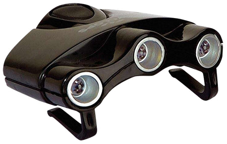 Cyclops Orion Hat Clip Light with UV/White/Green LED 17.5 Lumens Black