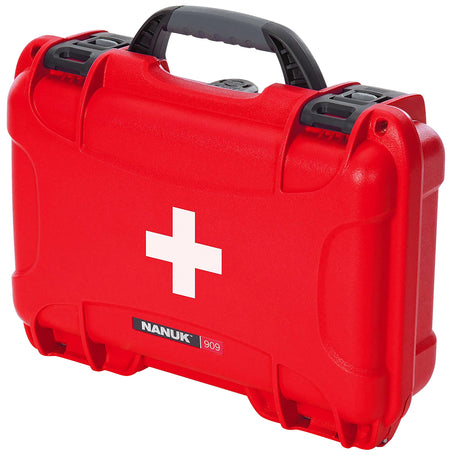 Nanuk 909FSA9 Waterproof Red Resin First Aid Storage Case with Latches
