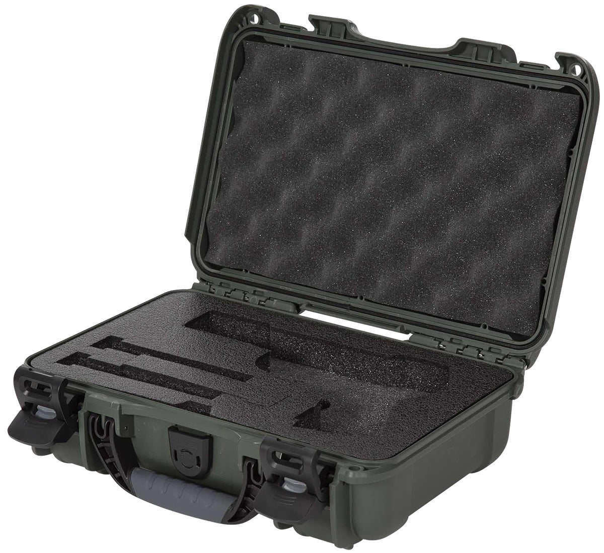 Nanuk 909 Classic Waterproof Olive Pistol Hard Case with Closed-Cell Foam Insert