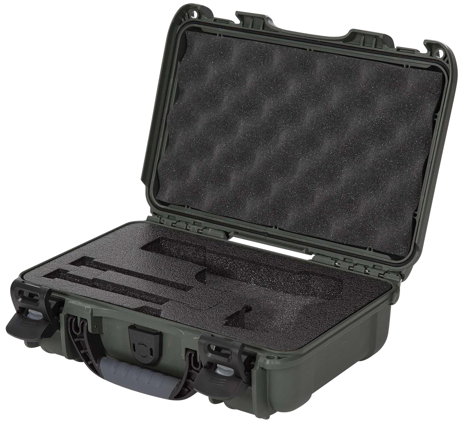 Nanuk 909 Classic Waterproof Olive Pistol Hard Case with Closed-Cell Foam Insert