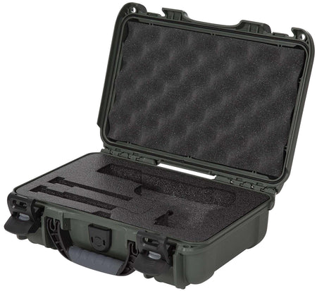Nanuk 909 Classic Waterproof Olive Pistol Hard Case with Closed-Cell Foam Insert