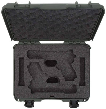 Nanuk 910 Olive Polymer Dual Glock Hard Case Airline Approved with Closed-Cell Foam