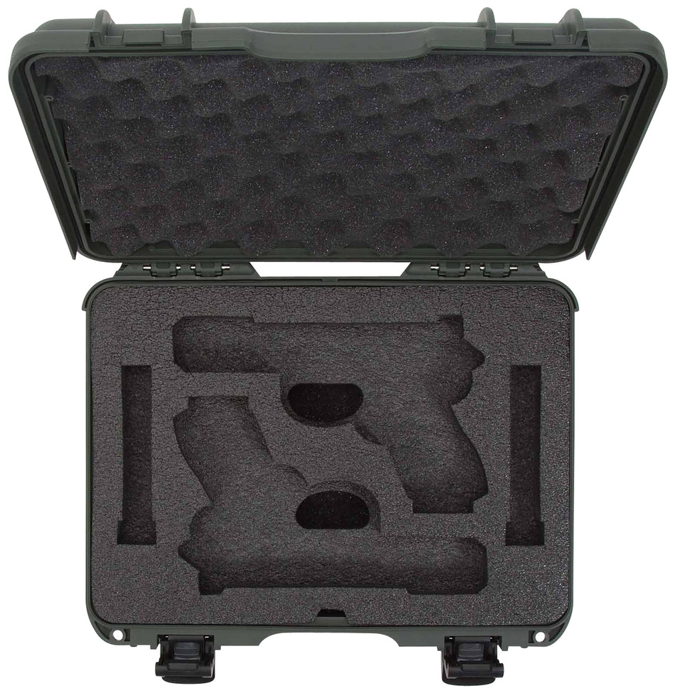 Nanuk 910 Olive Polymer Dual Glock Hard Case Airline Approved with Closed-Cell Foam