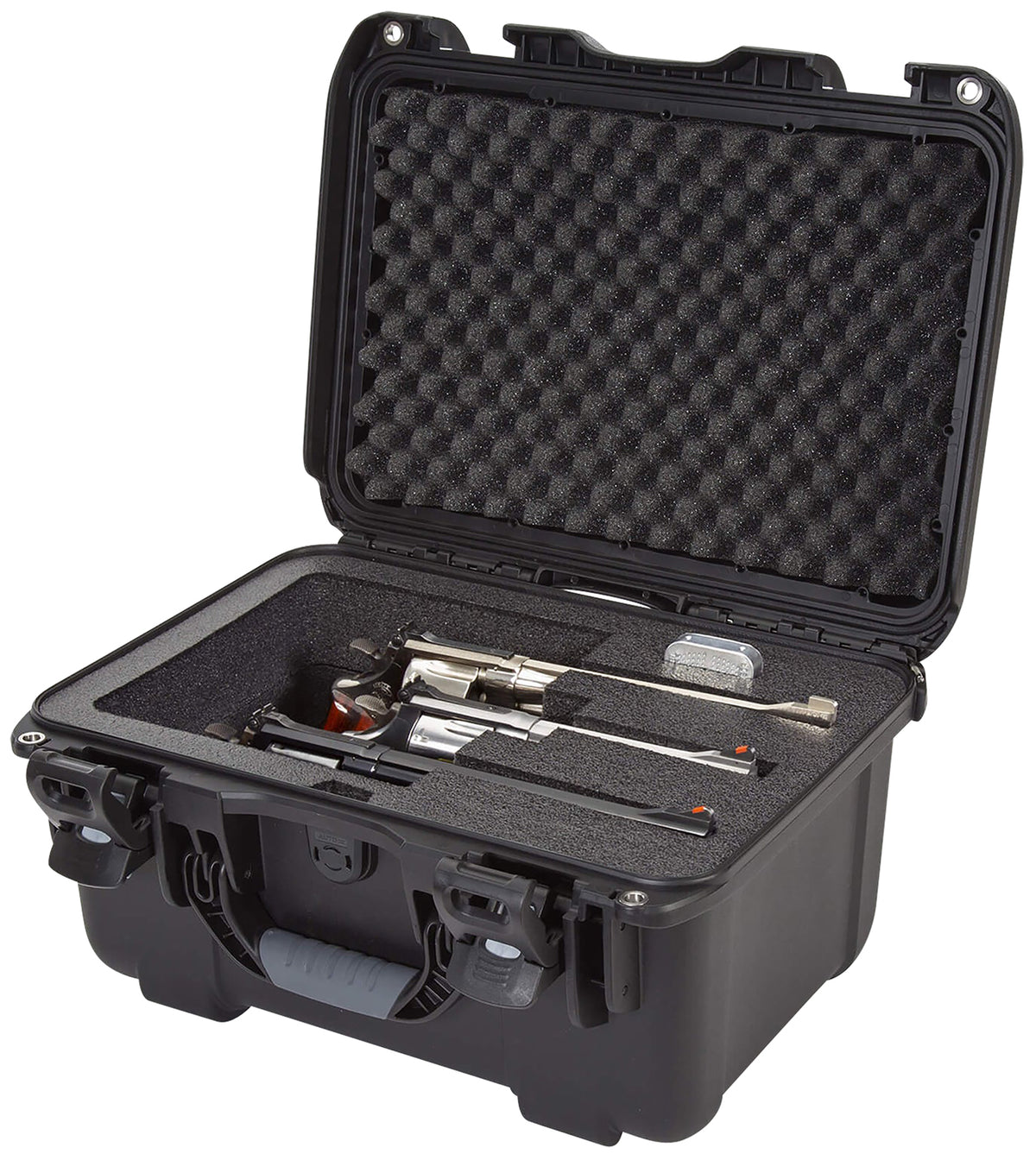 Nanuk 918 Black Waterproof Hard Case for 3 Revolvers with Foam Padding