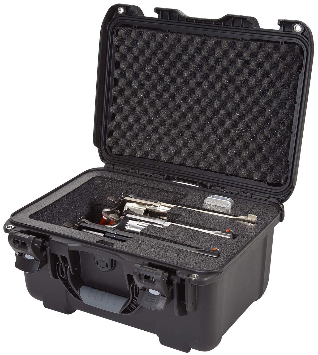 Nanuk 918 Black Waterproof Hard Case for 3 Revolvers with Foam Padding