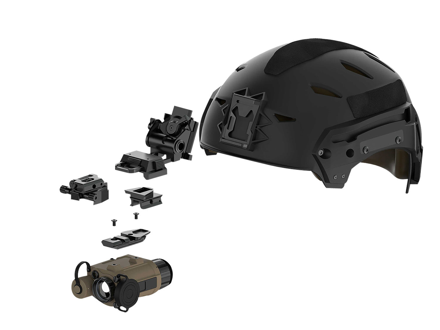 InfiRay Outdoor Micro-Pictail AC52 Black Quick Detach Helmet Weapon Dovetail Mount
