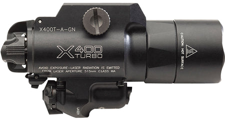 SureFire X400T-A-GN Turbo Series 650 Lumens White LED/Green Laser Weapon Light