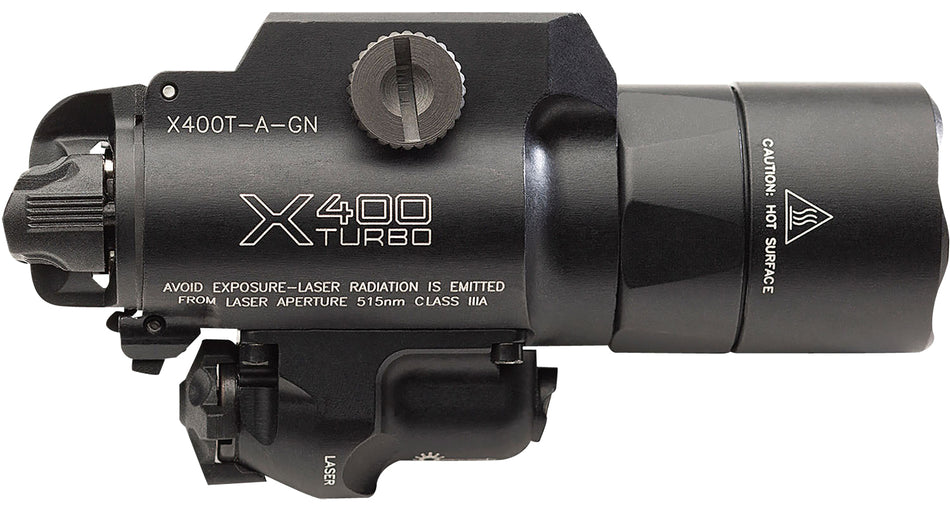 SureFire X400T-A-GN Turbo Series 650 Lumens White LED/Green Laser Weapon Light