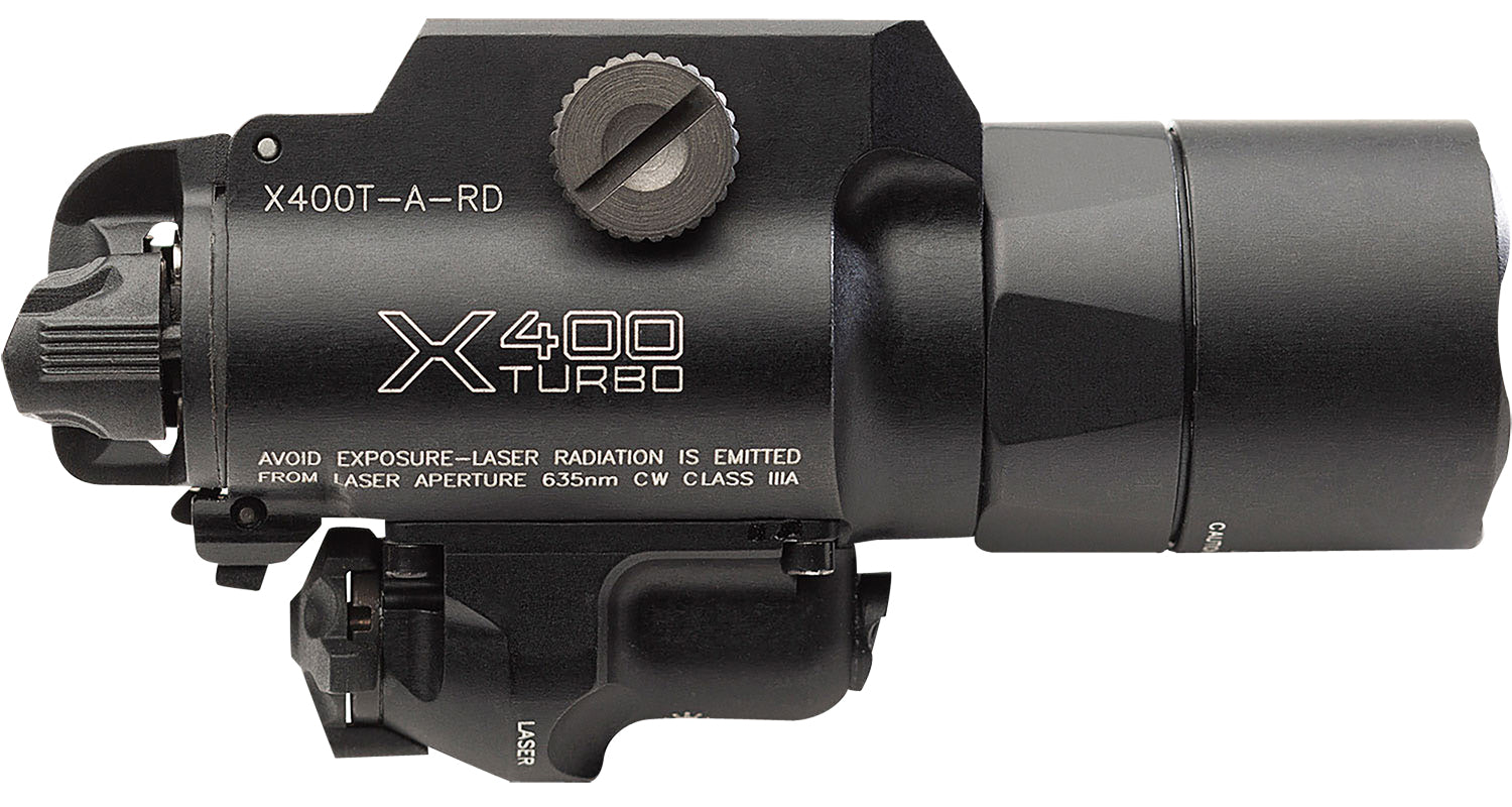 SureFire X400T-A-RD Turbo Series 650 Lumens White LED/Red Laser Weapon Light
