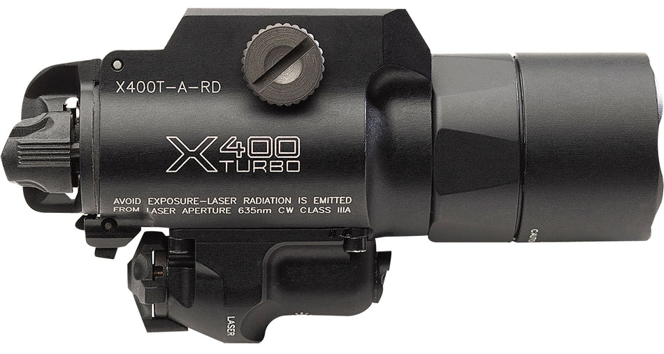 SureFire X400T-A-RD Turbo Series 650 Lumens White LED/Red Laser Weapon Light