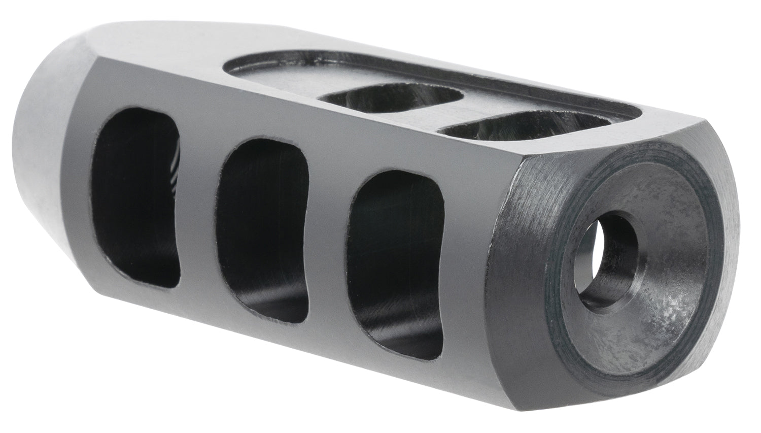 TacFire Black Oxide Tanker Muzzle Brake 5.56x45mm NATO 1/2"x28 TPI 1.37" Diameter Steel