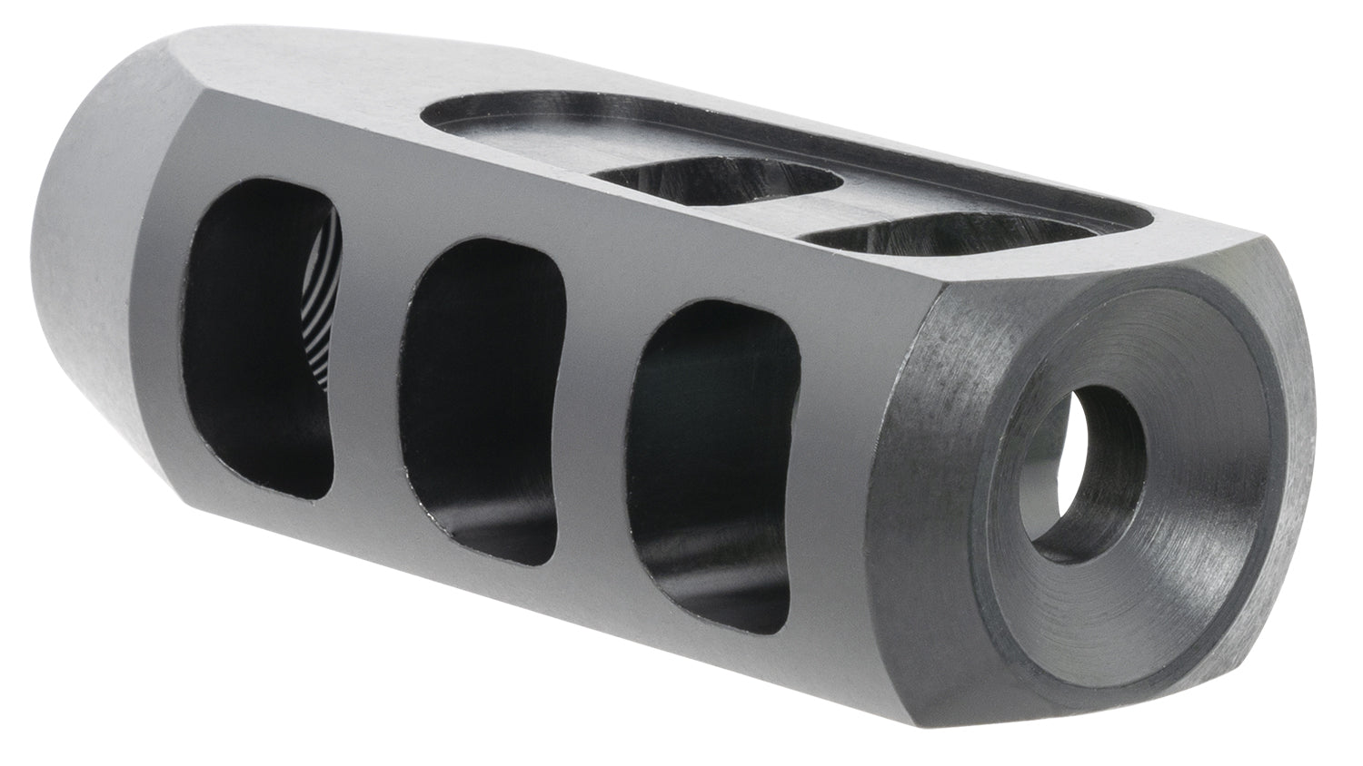 TacFire Black Oxide Tanker Muzzle Brake 308 Winchester 5/8"x24 TPI 1.37" Diameter Steel