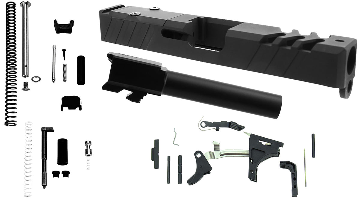 TacFire PKGLK19 Glock 19 Gen3 Pistol Upper and Lower Parts Kit with RMR Slide Black
