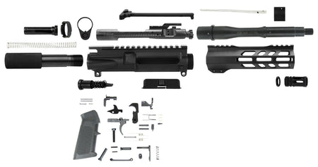 TacFire 5.56x45mm NATO AR Platform Pistol Build Kit 7.50" Barrel Black Complete