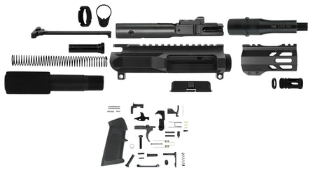 TacFire 9mm Luger AR Pistol Kit 4.50" Barrel Black Complete Upper and Lower Components
