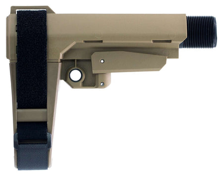 SB Tactical SBA3 5-Position Adjustable Pistol Brace FDE w/ MilSpec Carbine Buffer Tube