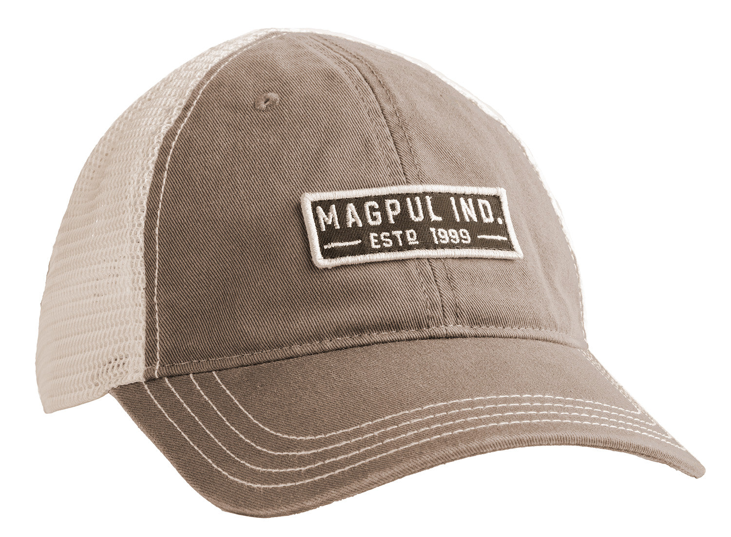 Magpul Washed Trucker Hat Driftwood OSFA Adjustable Snapback Embroidered Patch MAG1260-252