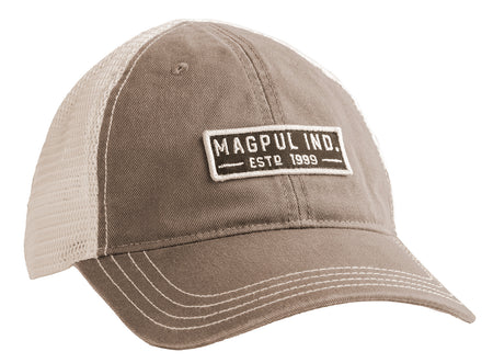 Magpul Washed Trucker Hat Driftwood OSFA Adjustable Snapback Embroidered Patch MAG1260-252