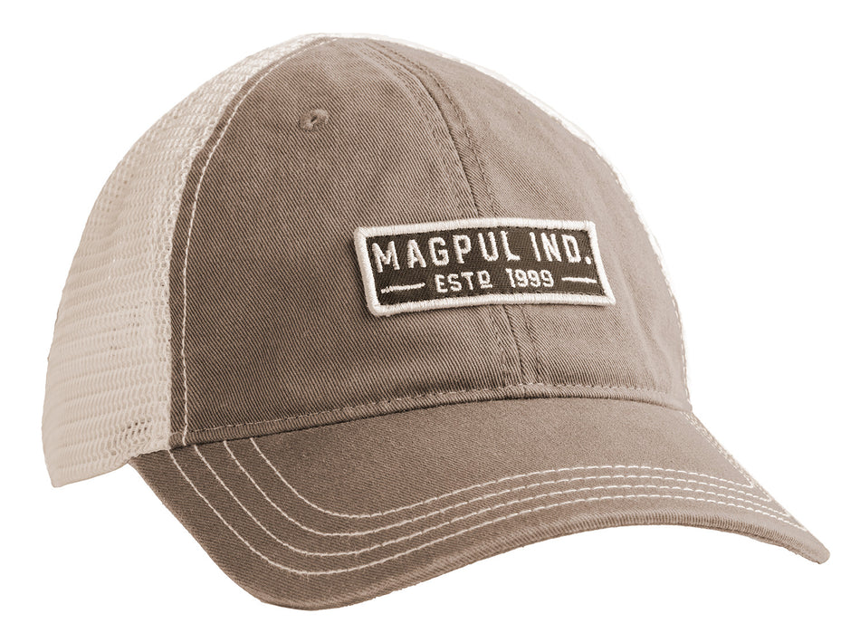 Magpul Washed Trucker Hat Driftwood OSFA Adjustable Snapback Embroidered Patch MAG1260-252
