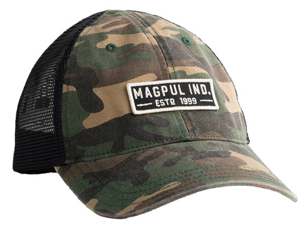 Magpul Washed Trucker Hat Woodland Camo OSFA Adjustable Snapback Embroidered Patch MAG1260-964
