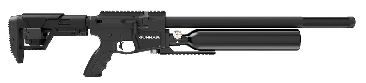Benjamin Gunnar PCP .25 Caliber Air Rifle Side Lever Action Shrouded Barrel Adj Stock