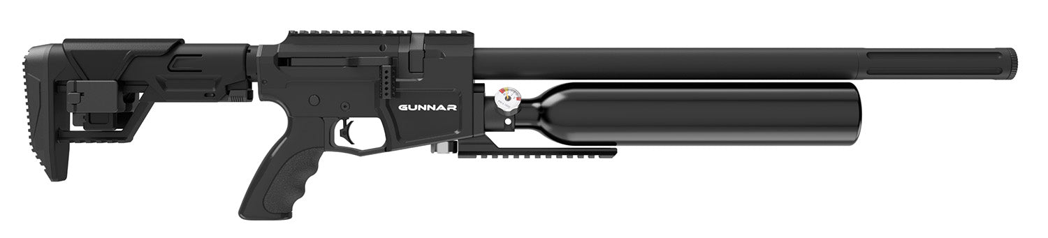 Benjamin Gunnar PCP .25 Caliber Air Rifle Side Lever Action Shrouded Barrel Adj Stock