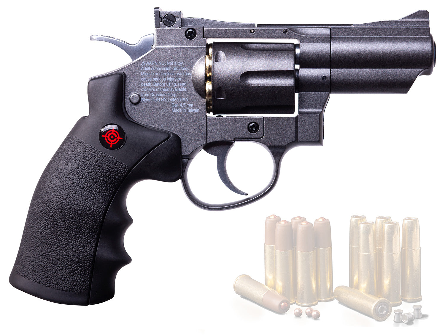 Crosman SNR357 .177 Cal CO2 BB Snub Nose Revolver Air Pistol 6rd Black Rubber Grips
