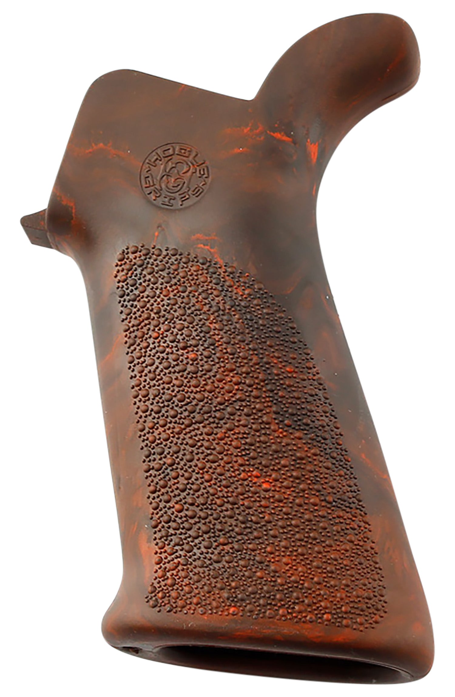Hogue 15431 OverMolded Rubber Beavertail Pistol Grip Red Lava Cobblestone for AR-15