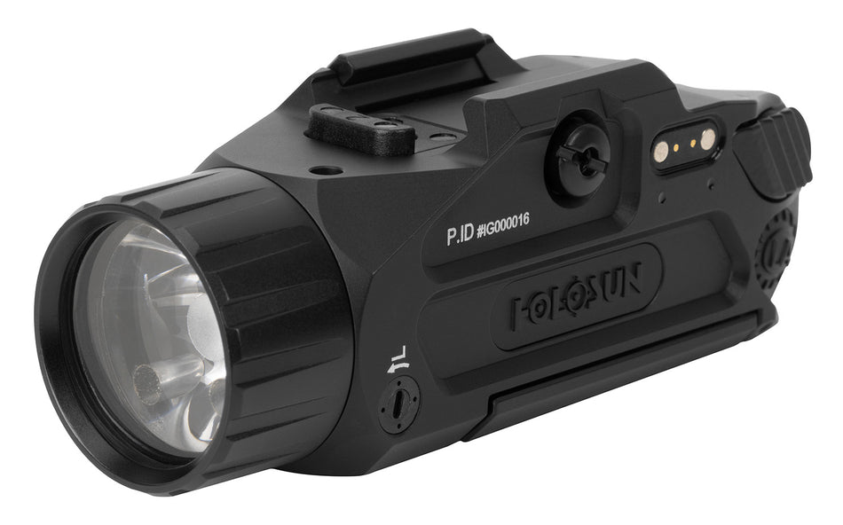 Holosun PIDDUAL P.ID Dual Pistol Mounted Laser Light Combo Green/IR 400/800 Lumens Black Anodized