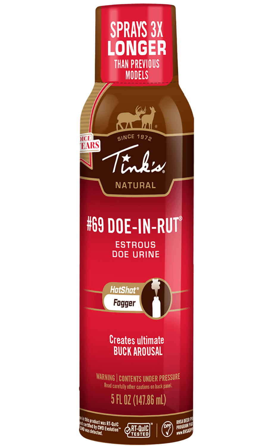 Tinks 5oz #69 Doe-In-Rut Fogger Estrous Deer Lure Aerosol W5500