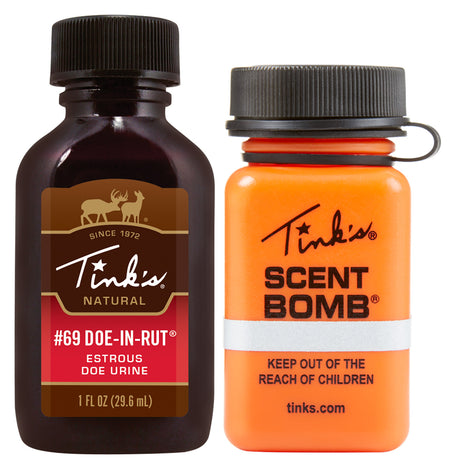 Tinks #69 Doe In Estrus Deer Lure Value Pack Squeeze Bottle 1 oz