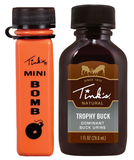 Tinks Trophy Buck Rutting Buck Urine Attractant 1 oz Bottle with Mini Bomb