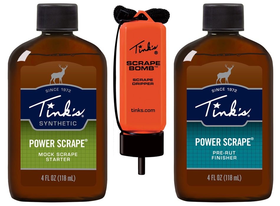 Tinks Power Scrape All-Season Deer Attractant Combo Kit with Scrape Bomb 4 oz
