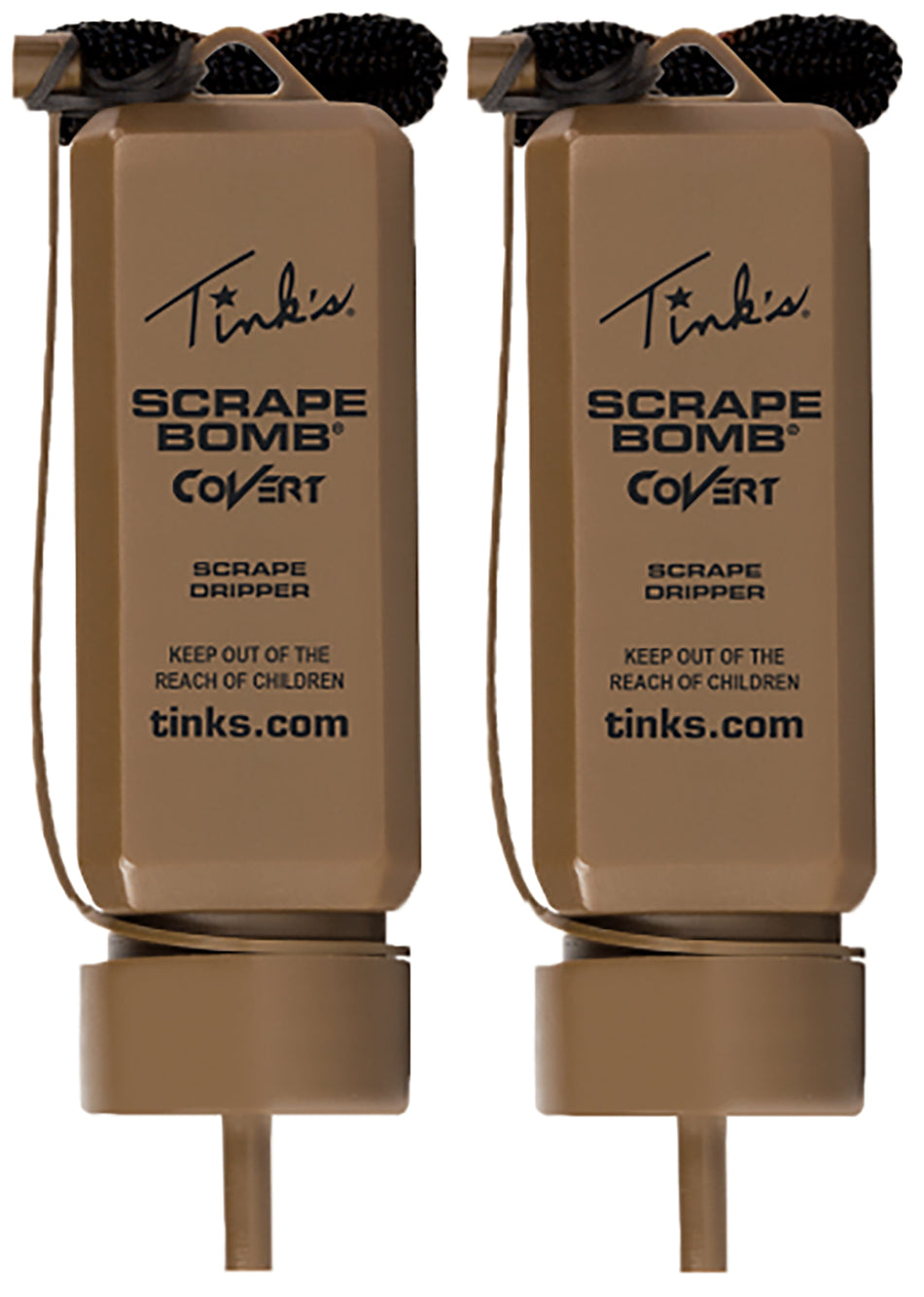 Tinks Scrape Bomb Covert Deer Scent Drip Dispenser 2 oz 2 pk