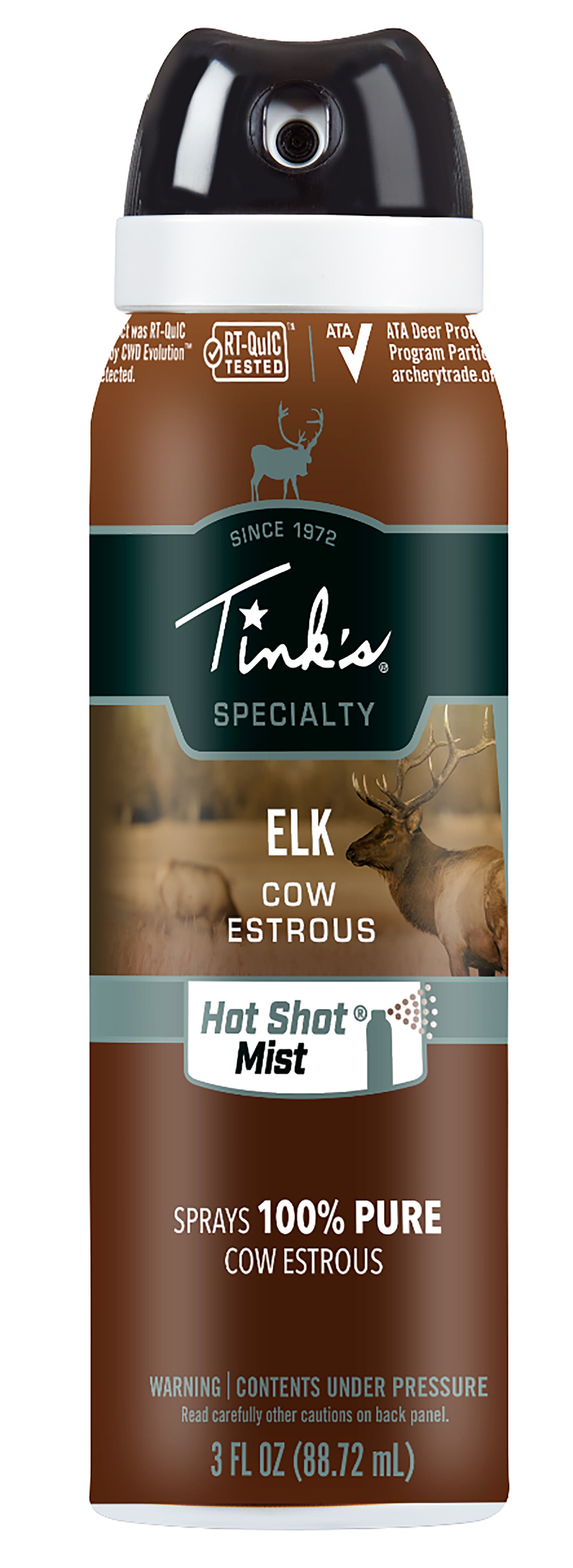 Tinks Hot Shot Cow Elk In Estrous Attractant Mist 3 oz Pure Lure Spray