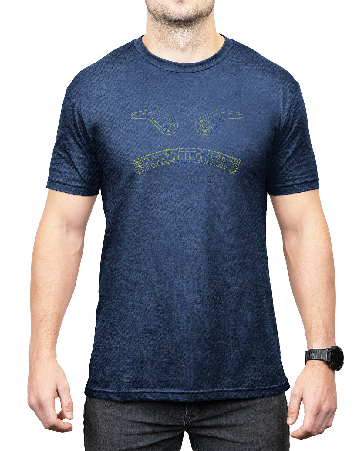 Magpul Magmouth Graphic Tee Navy Heather Small Short Sleeve Cotton/Polyester MAG1268411S