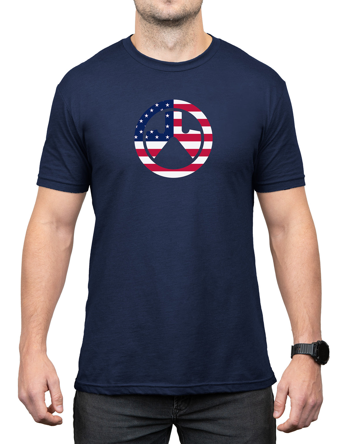 Magpul Independence Icon S/S T-Shirt Navy Cotton Polyester Blend Small