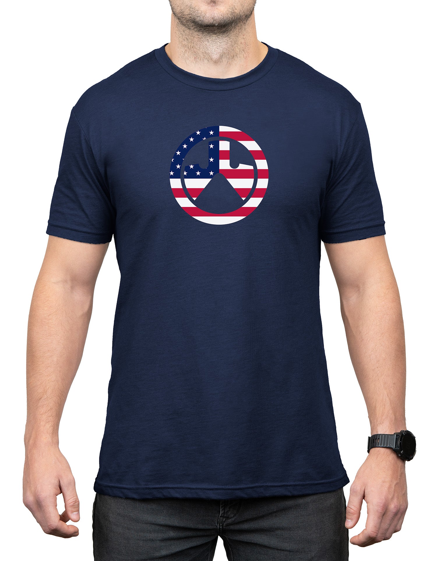 Magpul Independence Icon S/S T-Shirt Navy Cotton Polyester Blend Small
