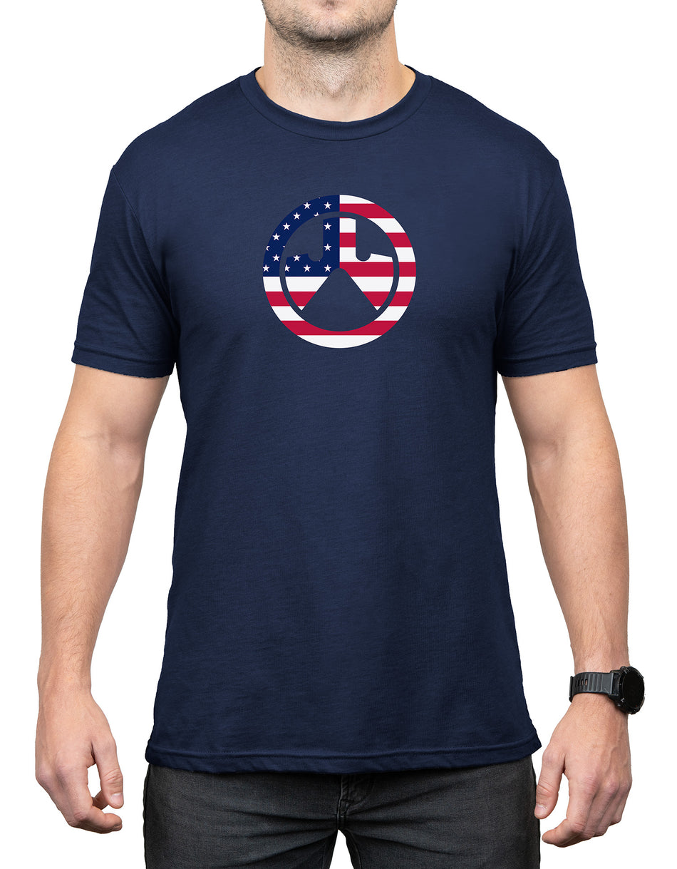 Magpul Independence Icon S/S T-Shirt Navy Cotton Polyester Blend Small