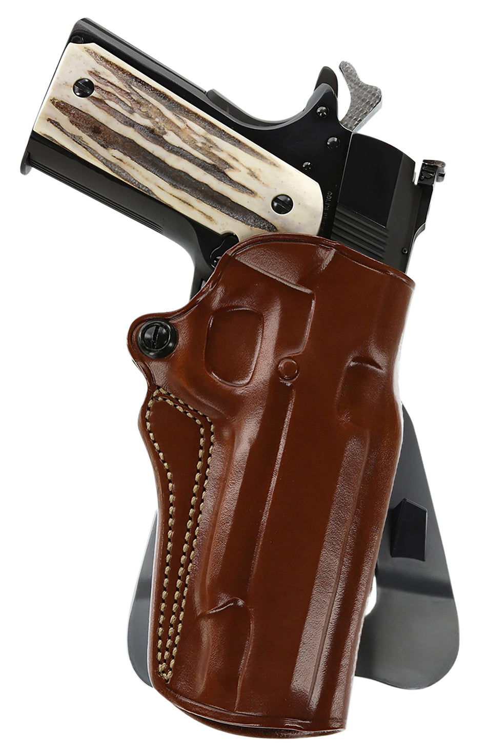 Galco SM2212R Speed Master 2.0 OWB Tan Leather Paddle Holster 1911 5" Barrel RH Open Top Design