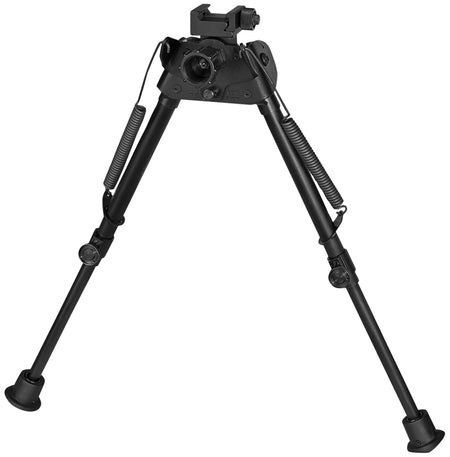 Harris S-LP Swivel Picatinny Rail Bipod, 9-13" Height, Black Anodized Steel/Aluminum, Rubber Feet