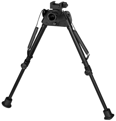 Harris S-L2P Swivel Picatinny Bipod, 9-13", Self-Leveling Legs, Black Steel/Aluminum, Rubber Feet