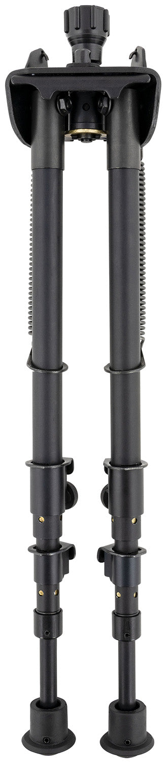 Harris S-25CP Swivel Picatinny Bipod, 13.5-27" Tall, Built-In Sling Stud, Black Anodized, Rubber Feet