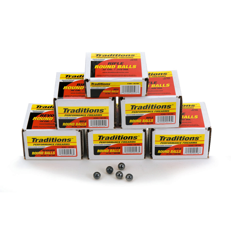 Traditions .50 Caliber Swaged Round Balls .490" 100-Pack