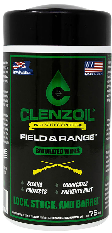 Clenzoil Field & Range 50 Count Gun Cleaning Wipes 5x7 Inch