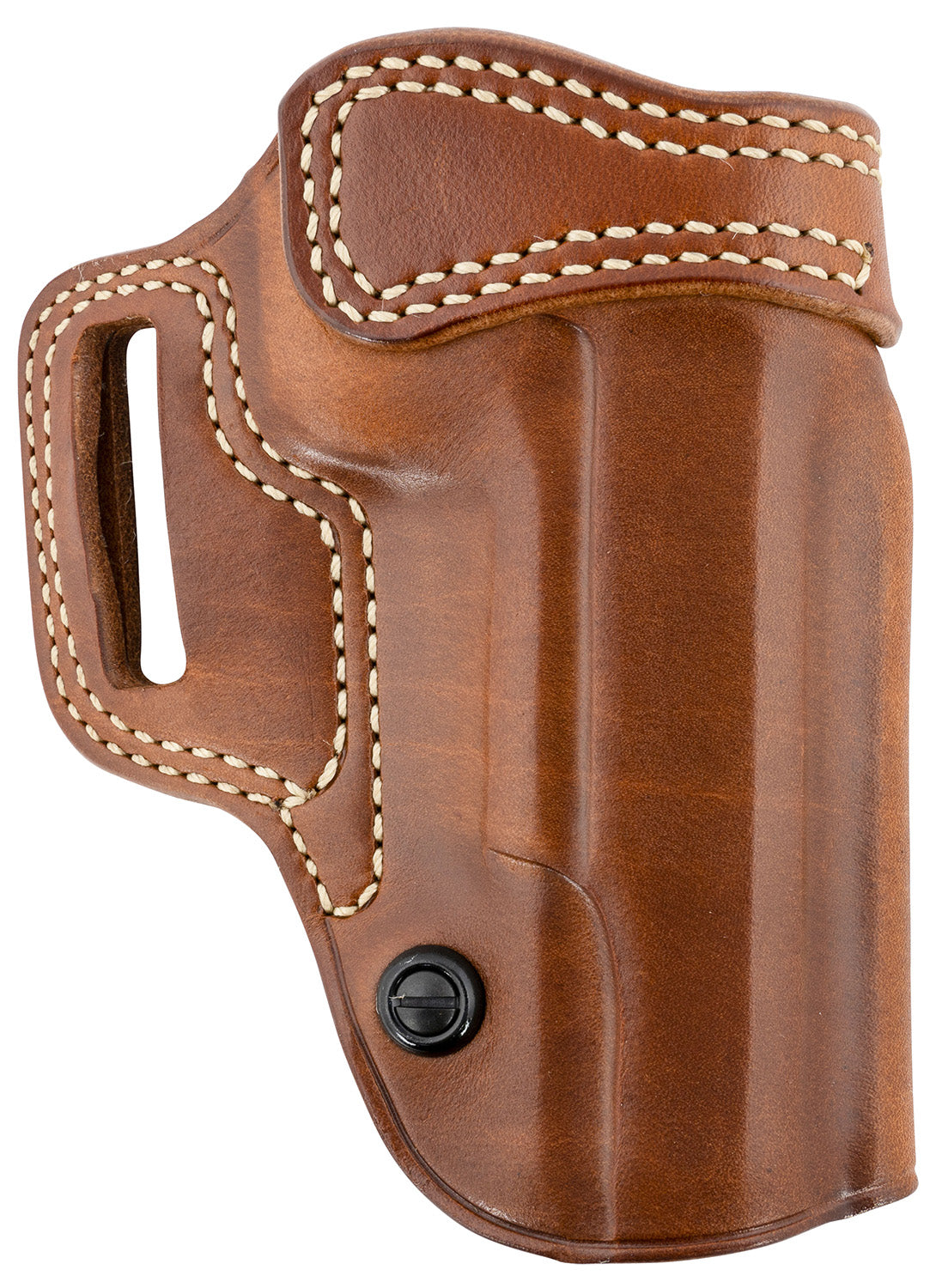 Galco AV212R Avenger OWB Tan Leather Belt Holster for 1911 5" Barrel w/wo Red Dot Right Hand