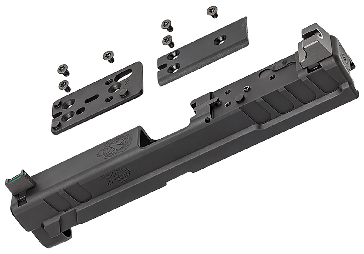 Springfield Armory XD OSP 9mm Black Steel Slide w/ Optics Cut Suppressor Height Night Sights & Cover Plates
