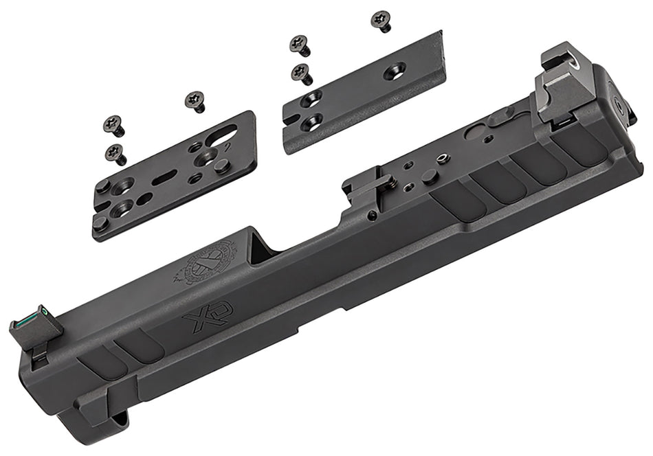 Springfield Armory XD OSP 9mm Black Steel Slide w/ Optics Cut Suppressor Height Night Sights & Cover Plates