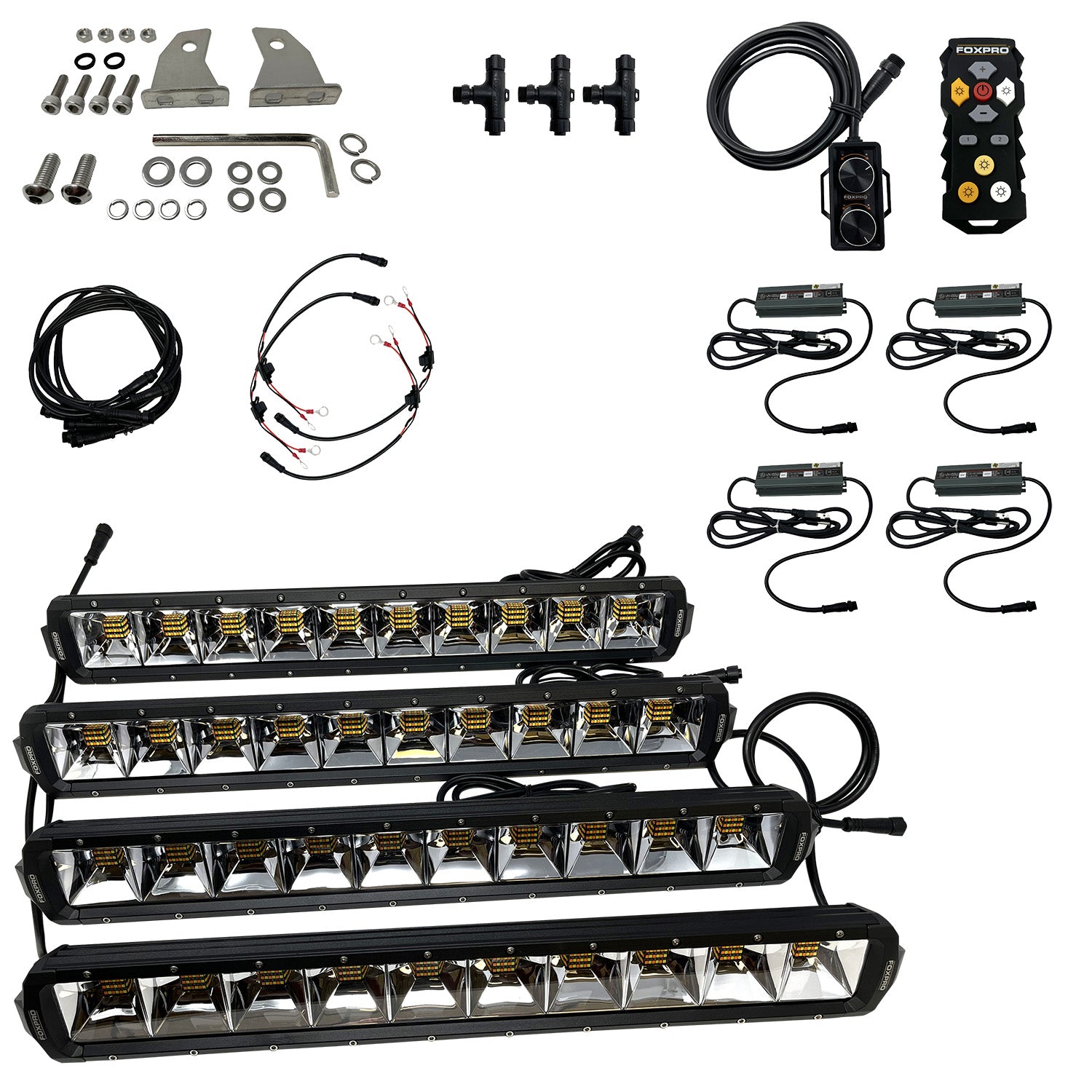Foxpro Mud Cutter LED Bowfishing Light Kit MUDCT4KIT 2810-4408 Lumens Wireless Remote IP68
