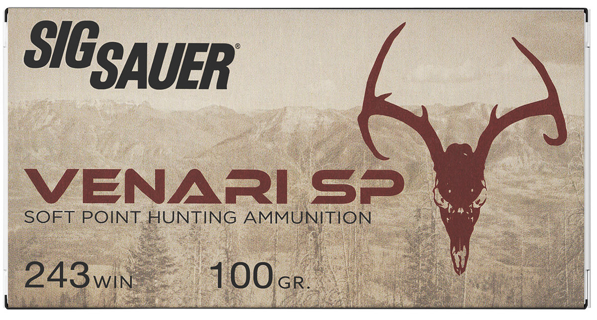 Sig Sauer Venari Soft Point 100 Grain .243 Winchester 2960 fps
